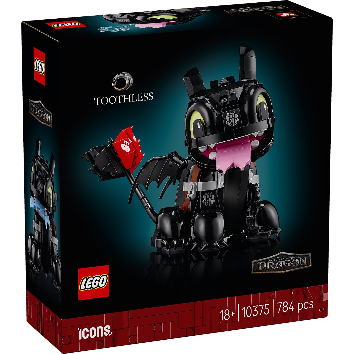 LEGO® ICONS™ How to Train Your Dragon: Toothless - Mô Hình Rồng Răng Sún Night Fury - LEGO 10375 - Hình ảnh sản phẩm