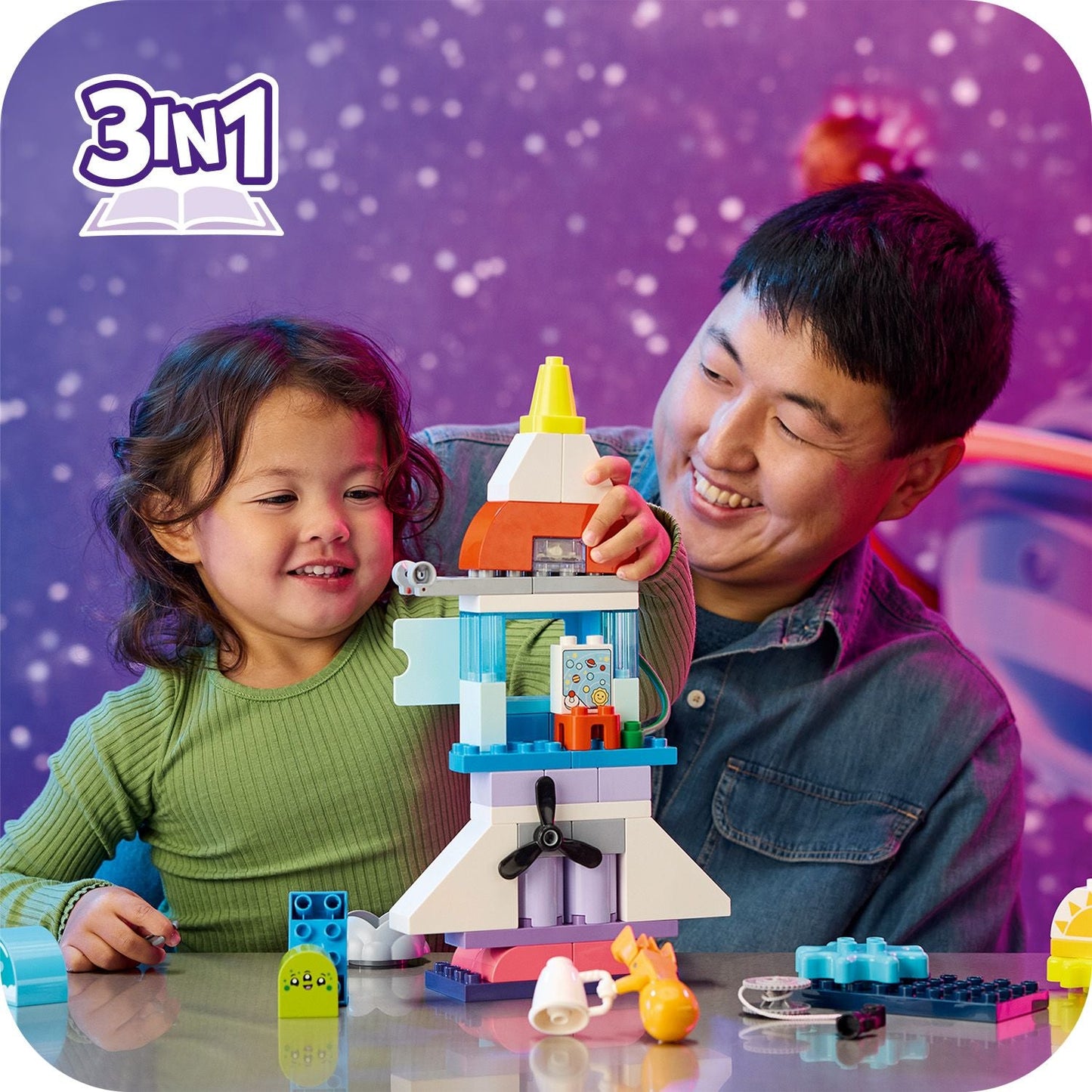 LEGO® DUPLO™ 3in1 Space Shuttle Adventure - Bộ Đồ Chơi Lắp Ráp Tên Lửa Vũ Trụ 3 Trong 1 LEGO 10422