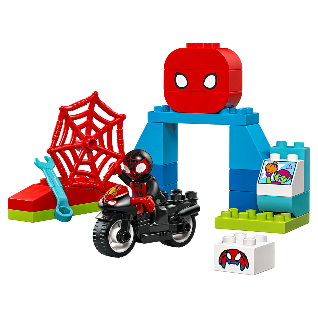 LEGO® DUPLO® Marvel Spin's Motorcycle Adventure - Đồ chơi lắp ráp xe máy Spin và mô hình siêu anh hùng LEGO 10424 - Hình ảnh chi tiết 2