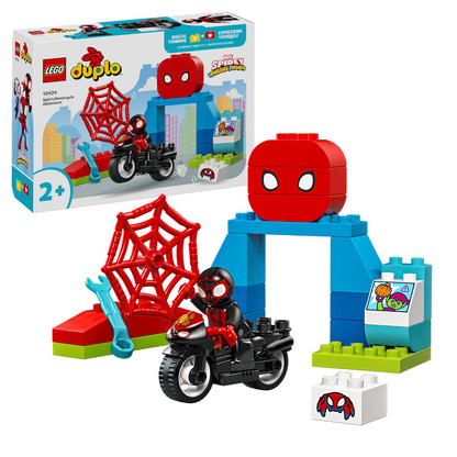 LEGO® DUPLO® Marvel Spin's Motorcycle Adventure - Đồ chơi lắp ráp xe máy Spin và mô hình siêu anh hùng LEGO 10424 LEGO - ảnh 