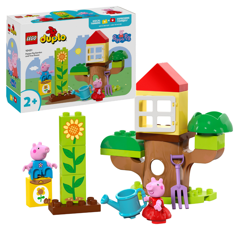 LEGO® DUPLO™ Peppa Pig Garden and Tree House (10431) Đồ Chơi Lắp Ráp Khu Vườn Và Ngôi Nhà Trên Cây LEGO LEGO - ảnh 5 - LEGO D