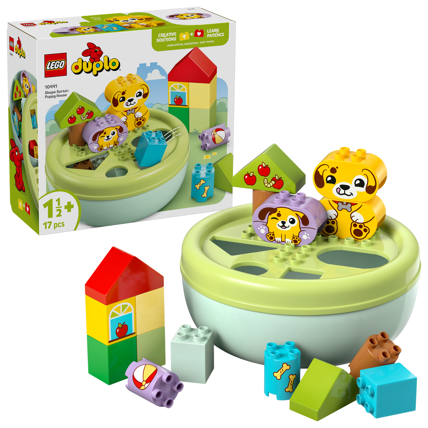 LEGO® DUPLO™ Shape Sorter: Puppy House - Đồ Chơi Phân Loại Hình Khối Nhà Của Cún 10441