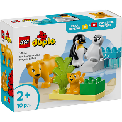 LEGO® DUPLO™ Wild Animal Families: Penguins & Lions - Đồ chơi lắp ráp Gia đình Động vật - LEGO 10442 - Hình ảnh sản phẩm