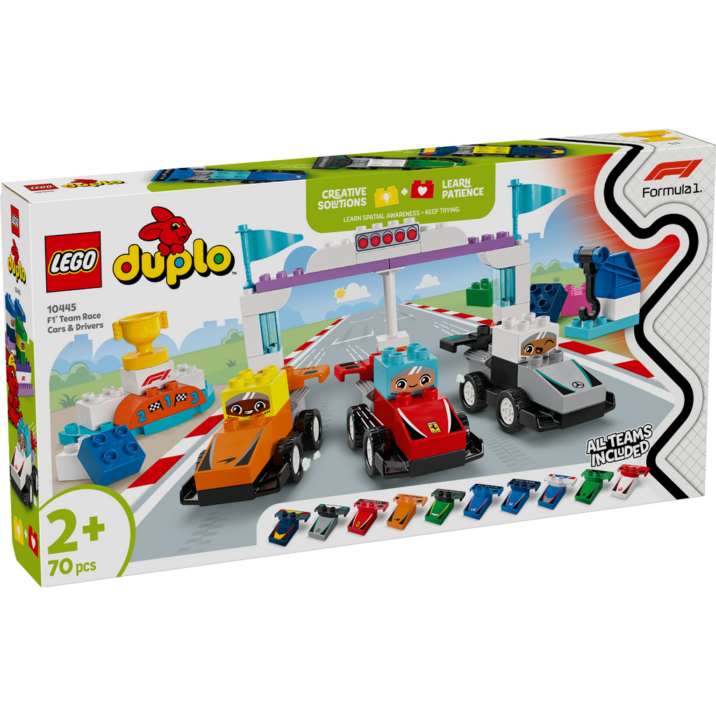 LEGO® DUPLO™ F1® Team Race Cars & Drivers - Đồ chơi lắp ráp Đội Đua Xe F1 - LEGO 10445 - Hình ảnh sản phẩm