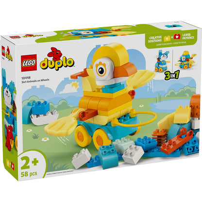 LEGO® DUPLO™ 3in1 Animals on Wheels - Đồ chơi lắp ráp động vật 3 trong 1 - LEGO 10448 - Hình ảnh sản phẩm