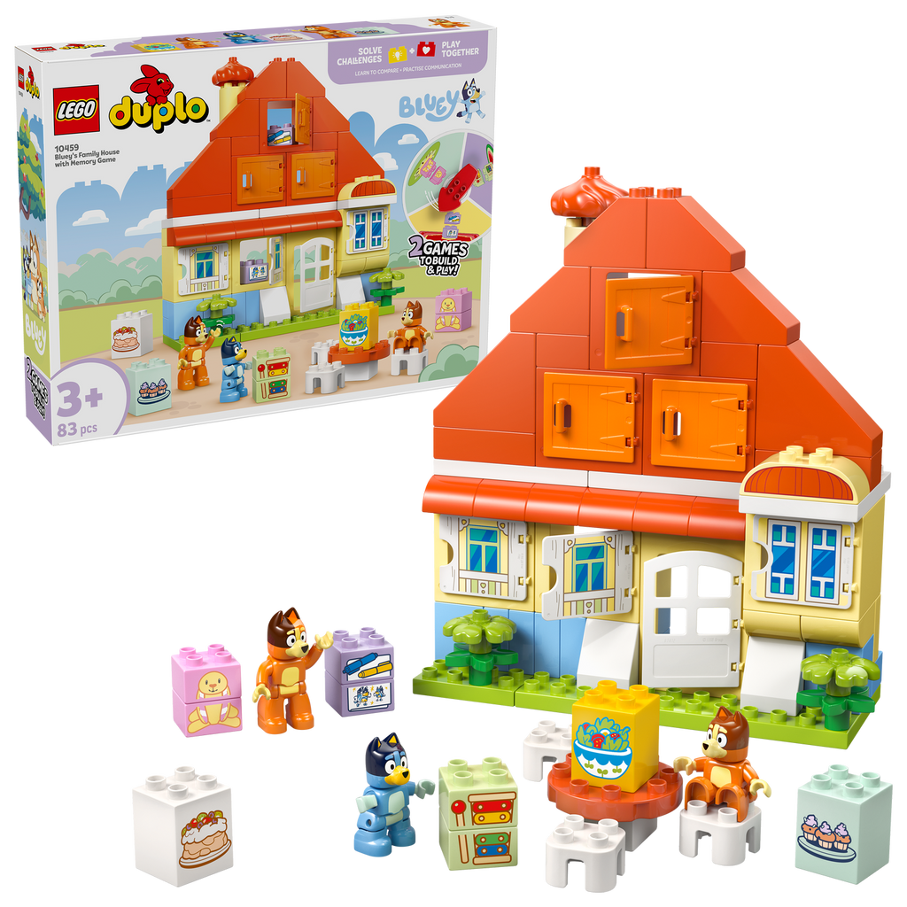 LEGO® DUPLO® Bluey: Blueys Family House with Memory Game - Đồ chơi lắp ráp Ngôi nhà của gia đình Bluey (10459) - Hình ảnh bổ sung 9