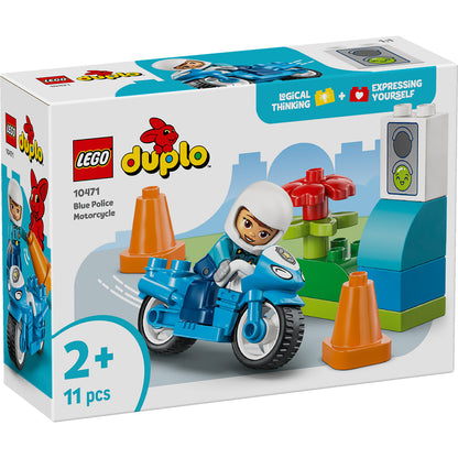 LEGO® DUPLO® Town Blue Police Motorcycle - Đồ chơi Mô tô Cảnh sát cho bé LEGO 10471 - Hình ảnh sản phẩm