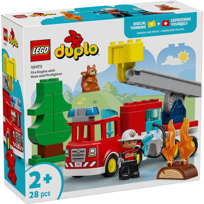 LEGO® DUPLO® Town Fire Truck with Hose and Firefighter - Đồ Chơi Xe Cứu Hỏa Thị Trấn - LEGO 10473 - Hình ảnh sản phẩm