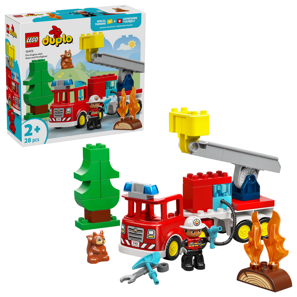 LEGO® DUPLO® Town Fire Truck with Hose and Firefighter - Đồ Chơi Xe Cứu Hỏa Thị Trấn - LEGO 10473 - Hình ảnh bổ sung 6