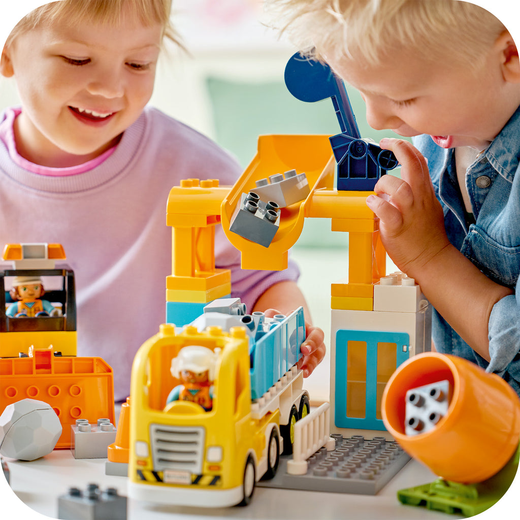 LEGO® DUPLO® Town 3-in-1 Construction Site and Vehicles - Bộ Đồ Chơi Công Trường Xây Dựng 3 Trong 1 - LEGO 10476 LEGO - ảnh 1