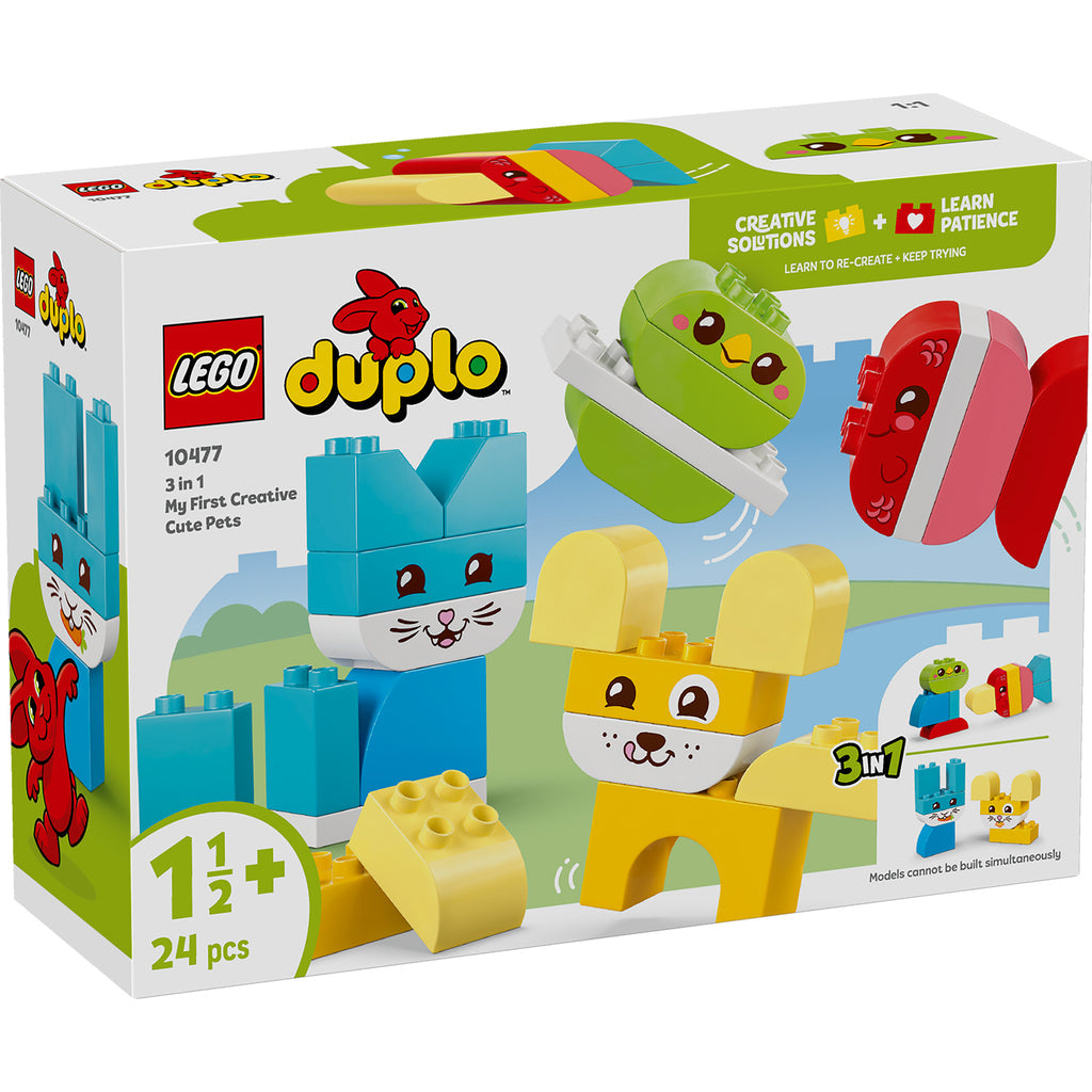 LEGO® DUPLO® My First 3-in-1 Creative Cute Pets - Bộ Đồ Chơi Lắp Ráp Thú Cưng Sáng Tạo - LEGO 10477 - Hình ảnh sản phẩm
