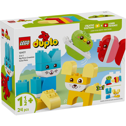 LEGO® DUPLO® My First 3-in-1 Creative Cute Pets - Bộ Đồ Chơi Lắp Ráp Thú Cưng Sáng Tạo - LEGO 10477 - Hình ảnh sản phẩm