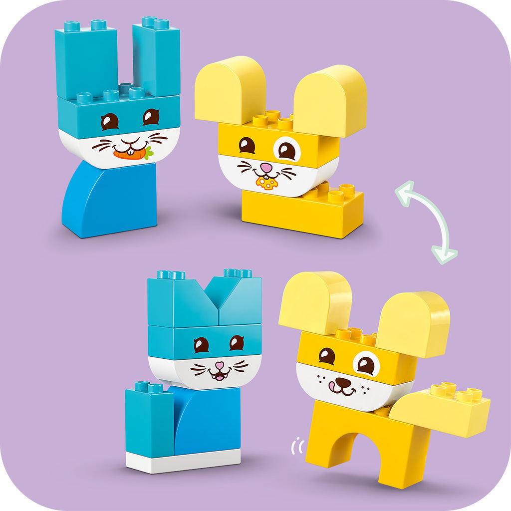 LEGO® DUPLO® My First 3-in-1 Creative Cute Pets - Bộ Đồ Chơi Lắp Ráp Thú Cưng Sáng Tạo - LEGO 10477 - Hình ảnh bổ sung 7