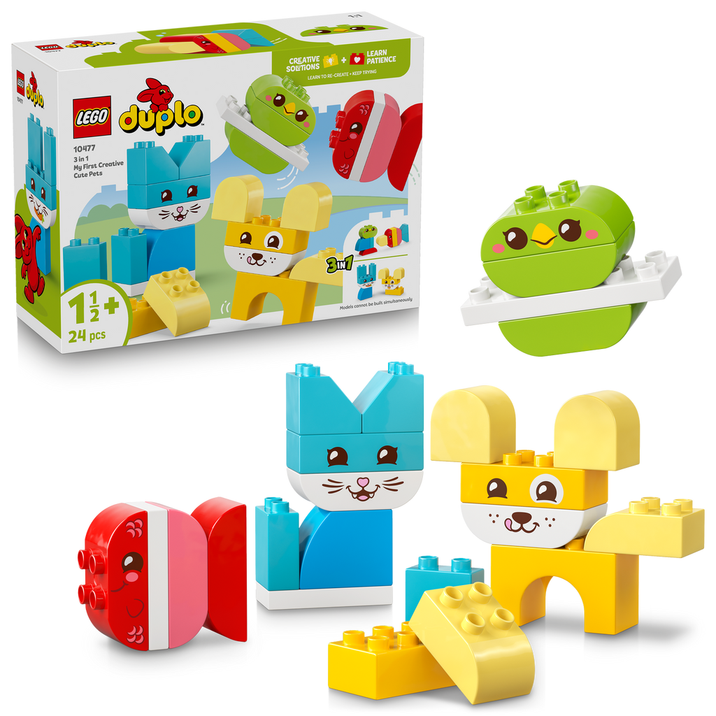 LEGO® DUPLO® My First 3-in-1 Creative Cute Pets - Bộ Đồ Chơi Lắp Ráp Thú Cưng Sáng Tạo - LEGO 10477 - Hình ảnh bổ sung 9