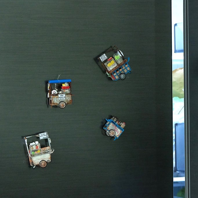 Nam Châm Xe Bánh Mì Sài Gòn - Mô Hình Hàng Rong Thủ Công