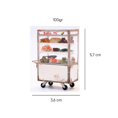 Nam Châm Xe Bánh Mì Sài Gòn - Mô Hình Hàng Rong Thủ Công