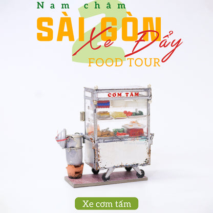 Xe Cơm Tấm - Nam Châm Hít Tủ Lạnh (Mô Hình Thu Nhỏ)