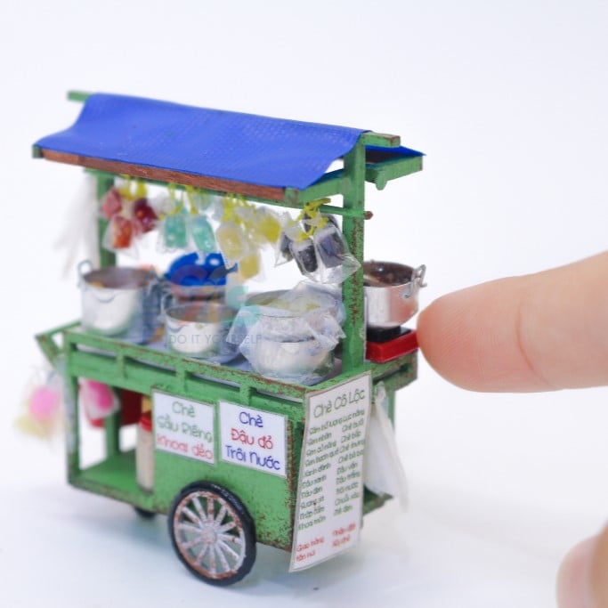 Nam Châm Tủ Lạnh Mô Hình Xe Chè - BST Xe Đẩy Hàng Rong 2