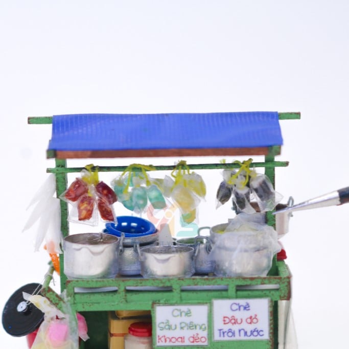 Nam Châm Tủ Lạnh Mô Hình Xe Chè - BST Xe Đẩy Hàng Rong 2