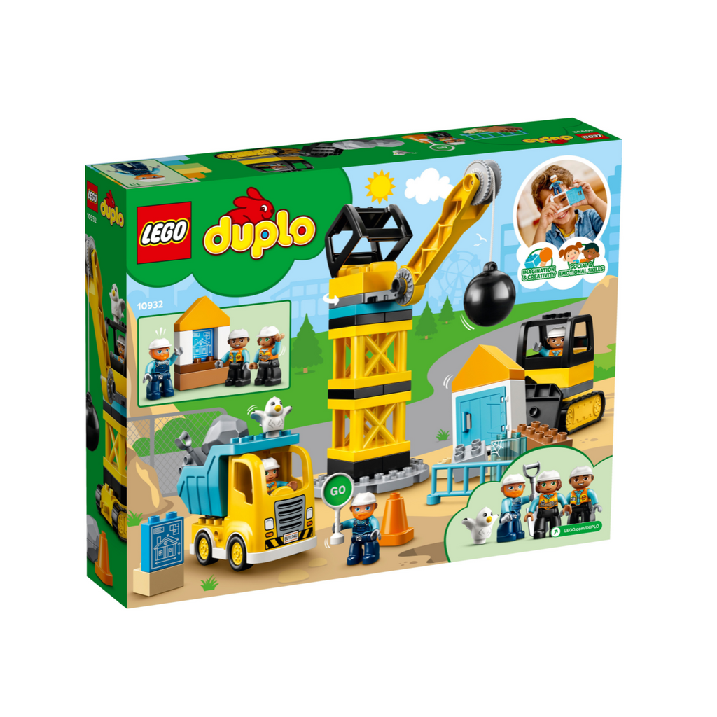 LEGO® DUPLO™ Construction Wrecking Ball Demolition - Đồ Chơi Xây Dựng Công Trường LEGO 10932 LEGO - ảnh 2 - Lego