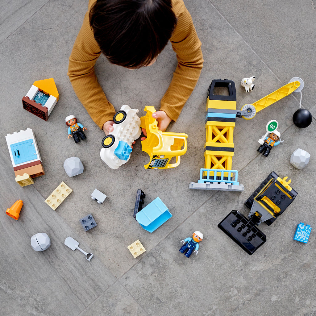 LEGO® DUPLO™ Construction Wrecking Ball Demolition - Đồ Chơi Xây Dựng Công Trường LEGO 10932 - Góc nhìn khác 3