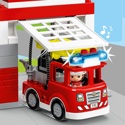 LEGO® DUPLO™ Rescue Fire Station & Helicopter - Trạm Cứu Hỏa & Trực Thăng Cứu Hộ - LEGO 10970 - Hình ảnh bổ sung 9