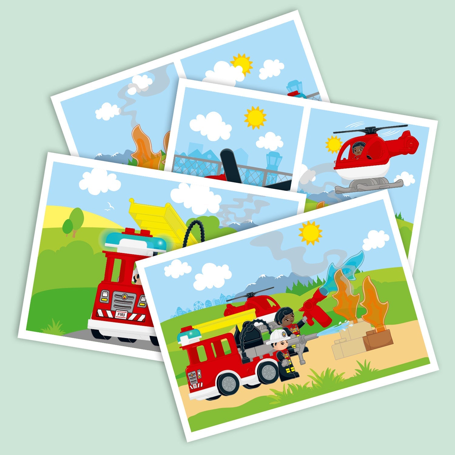 LEGO® DUPLO™ Rescue Fire Station & Helicopter - Trạm Cứu Hỏa & Trực Thăng Cứu Hộ - LEGO 10970 LEGO - ảnh 4 - Lego