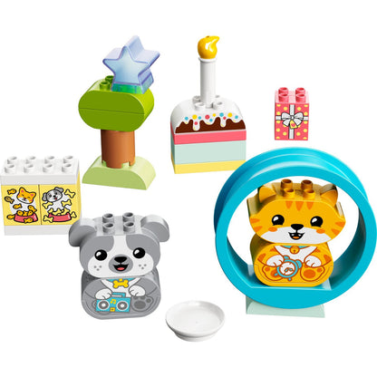 LEGO® DUPLO™ My First Puppy & Kitten With Sounds - Đồ chơi lắp ráp thú cưng có âm thanh - LEGO 10977 - Hình ảnh chi tiết 2