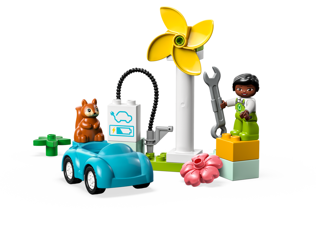 LEGO® DUPLO™ Town Wind Turbine and Electric Car - Đồ Chơi Lắp Ráp Tua Bin Gió và Ô Tô Điện - LEGO 10985 - Hình ảnh chi tiết 2