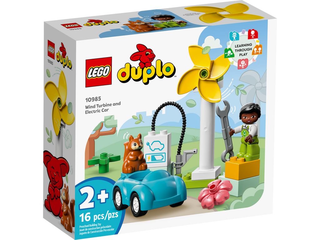 LEGO® DUPLO™ Town Wind Turbine and Electric Car - Đồ Chơi Lắp Ráp Tua Bin Gió và Ô Tô Điện - LEGO 10985 - Hình ảnh sản phẩm