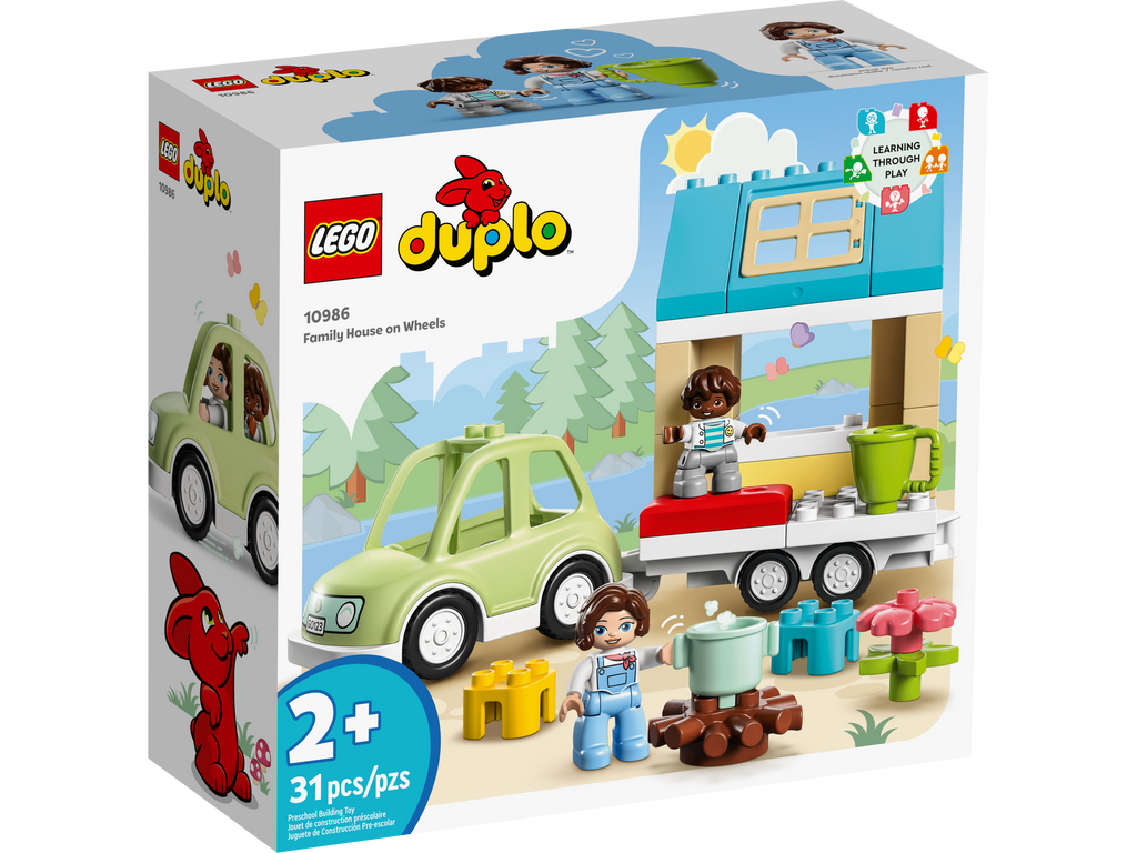 LEGO® DUPLO™ Town Family House on Wheels - Đồ Chơi Lắp Ráp Ngôi Nhà Di Động - LEGO 10986 - Hình ảnh sản phẩm