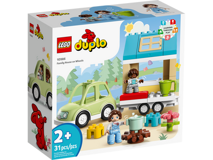 LEGO® DUPLO™ Town Family House on Wheels - Đồ Chơi Lắp Ráp Ngôi Nhà Di Động - LEGO 10986 - Hình ảnh sản phẩm