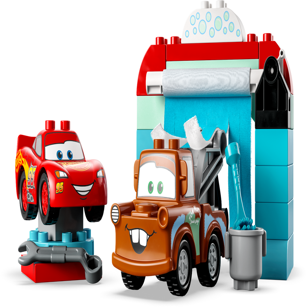 LEGO® DUPLO™ Disney™ and Pixar’s Cars Lightning McQueen & Mater’s Car Wash Fun - Đồ Chơi Lắp Ráp Trạm Rửa Xe Vui Nhộn 10996 - Hình ảnh chi tiết 2