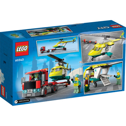 LEGO® City Rescue Helicopter Transport - Xe Tải Vận Chuyển Trực Thăng Cứu Hộ - LEGO 60343