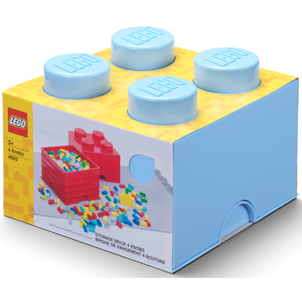 LEGO Storage Brick 4 Stud - Light Royal Blue - Hộp Đựng Đồ Chơi & Trang Trí LEGO Chính Hãng - Hình ảnh sản phẩm