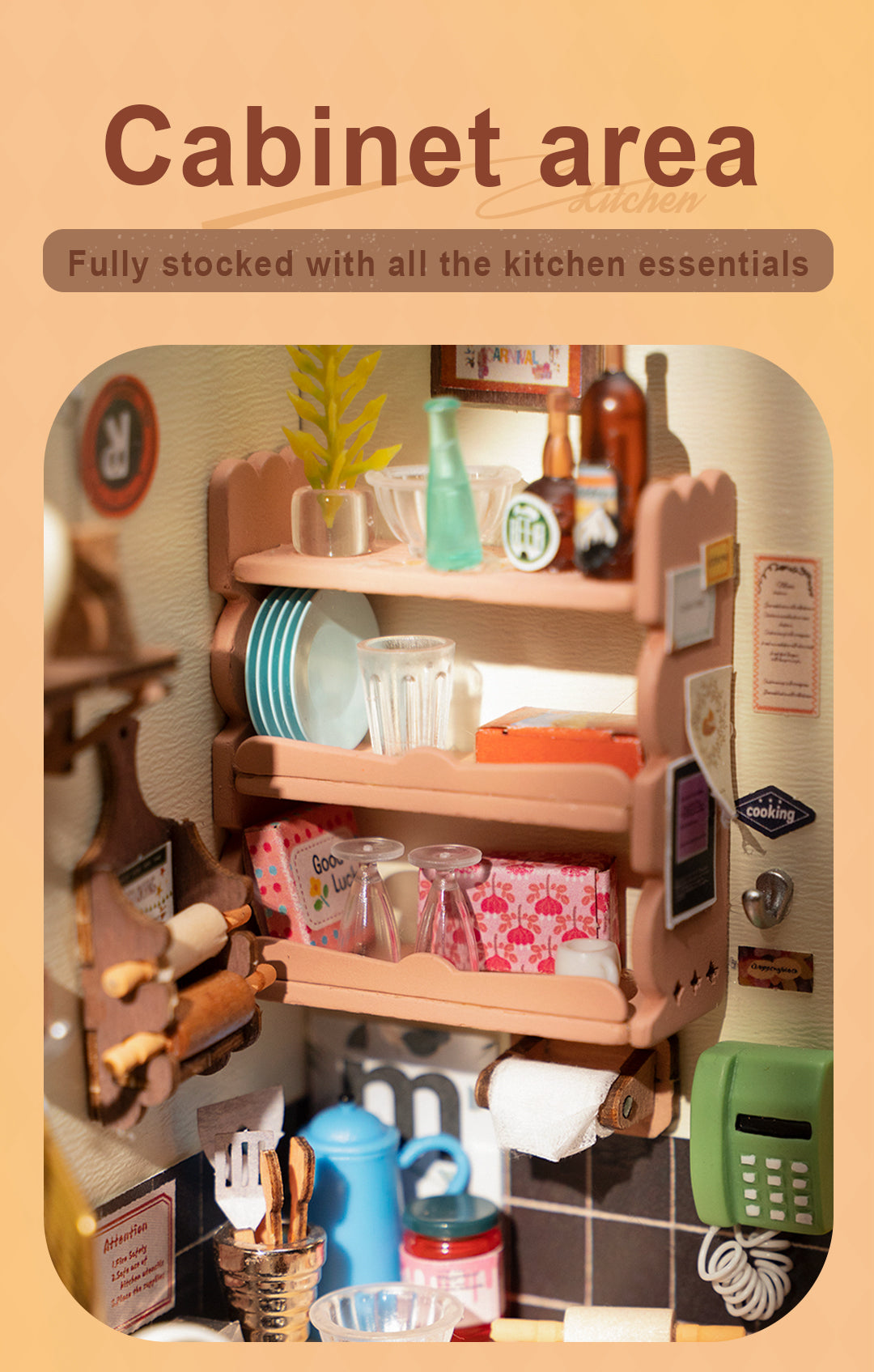 Rolife DIY Miniature House - Cozy Kitchen DG159 - Mô hình nhà gỗ tí hon DIY - Rolife DG159