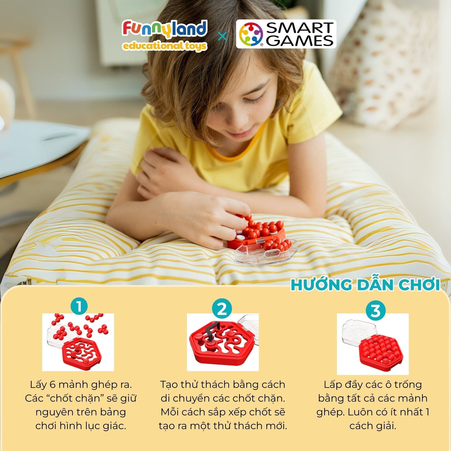 Đồ chơi thông minh Smartgames Thử Thách IQ Mini Hexpert