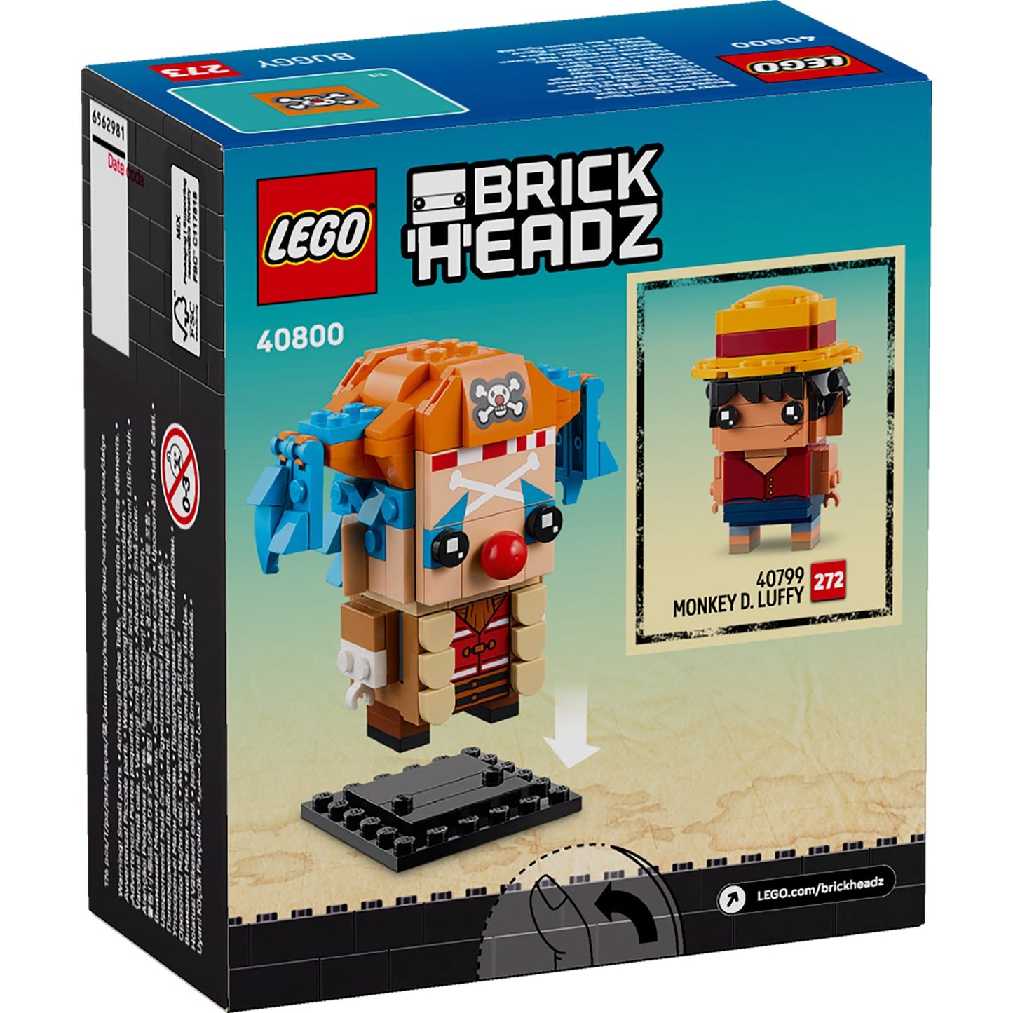 LEGO® BrickHeadz™ Buggy the Clown Figure (40800) - Mô Hình Lắp Ráp One Piece LEGO LEGO - ảnh 3 - Lego