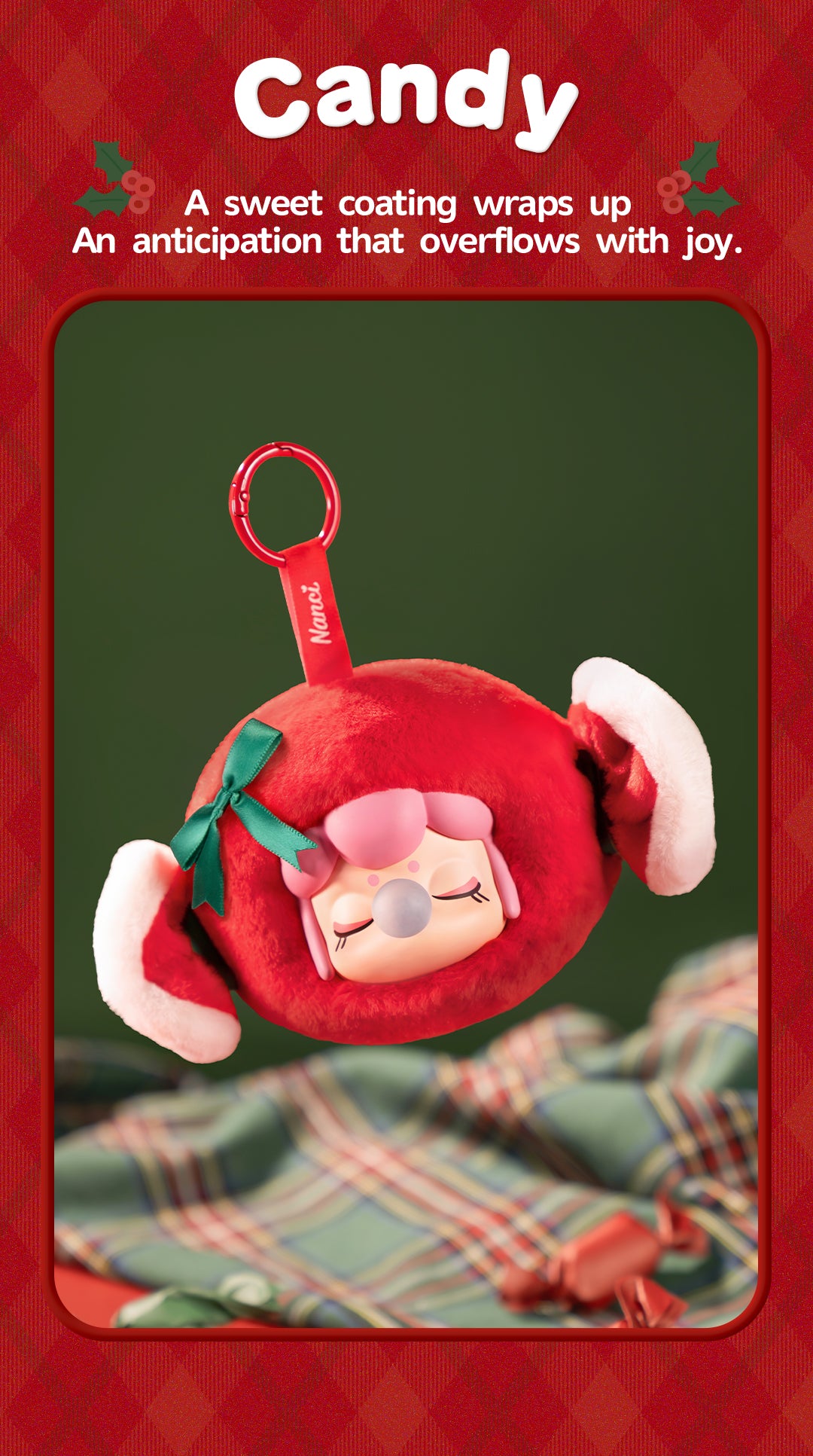 Nanci Christmas Gift Plush Pendant | Blind Box Set of 4 (80mm) - Mô hình móc khóa bông Giáng sinh - Rolife