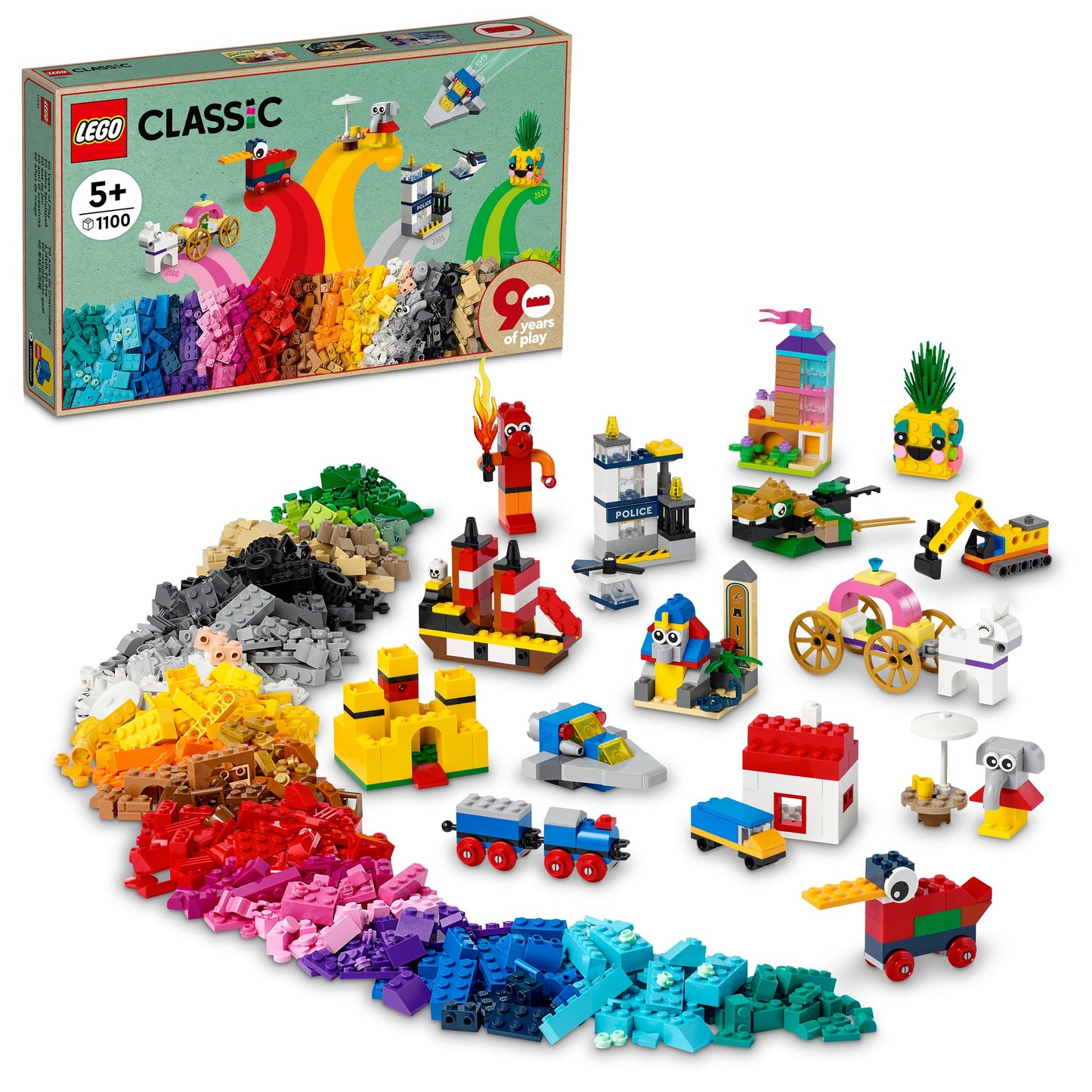 LEGO® Classic 90 Years of Play - Bộ Đồ Chơi Lắp Ráp Kỷ Niệm 90 Năm LEGO 11021