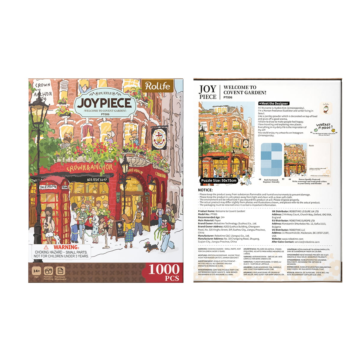 Rolife 1000 Piece Jigsaw Puzzle - Welcome to Covent Garden PT006 - Tranh ghép hình 1000 mảnh - Rolife