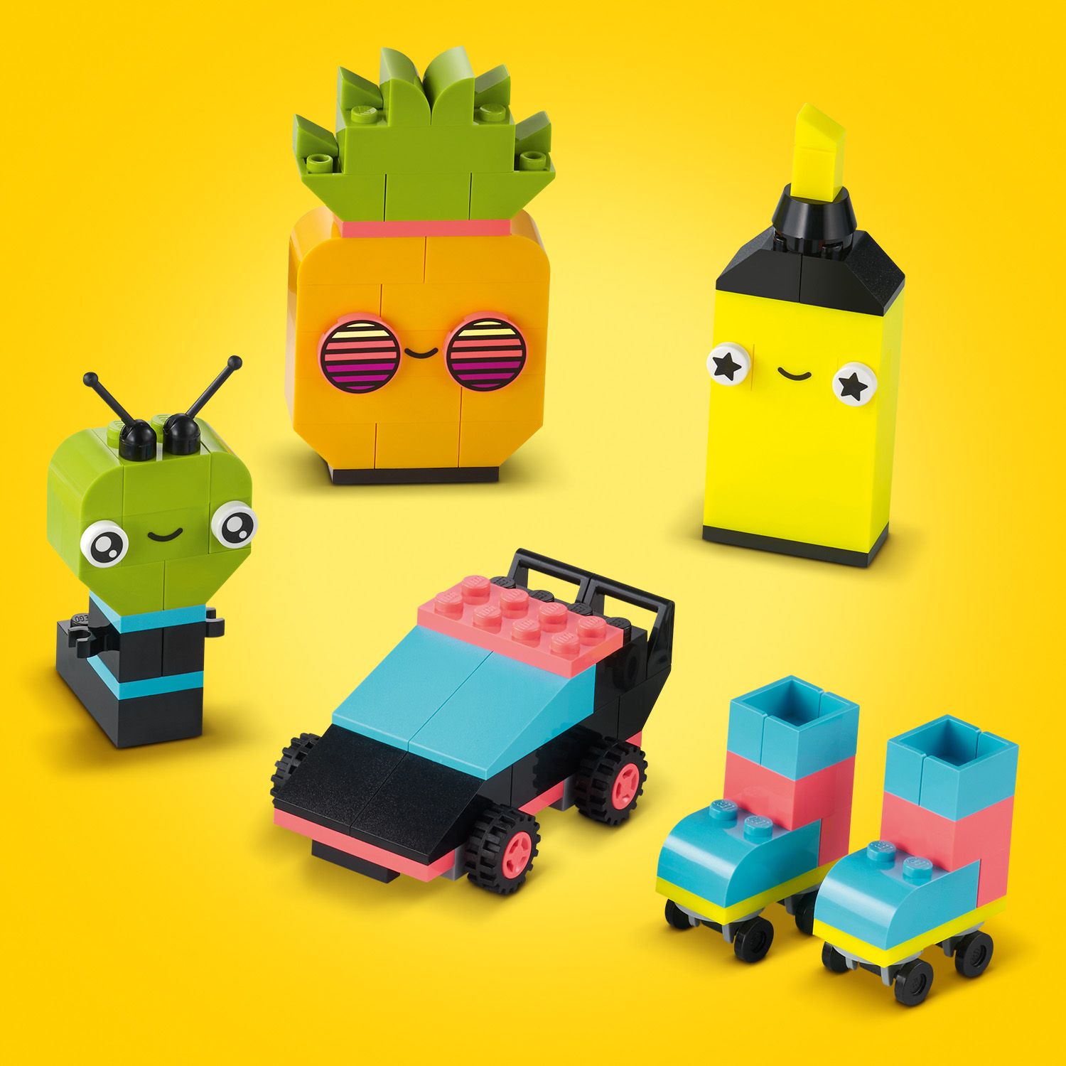 LEGO® Classic Creative Neon Fun - Bộ Đồ Chơi Lắp Ráp Sáng Tạo Màu Neon - LEGO 11027 LEGO - ảnh 4 - LEGO