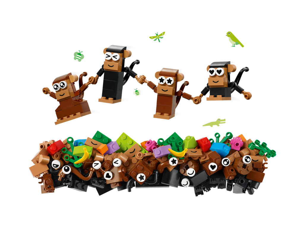 LEGO® Classic Creative Monkey Fun - Đồ chơi lắp ráp Khỉ Sáng Tạo - LEGO 11031 - Hình ảnh chi tiết 2