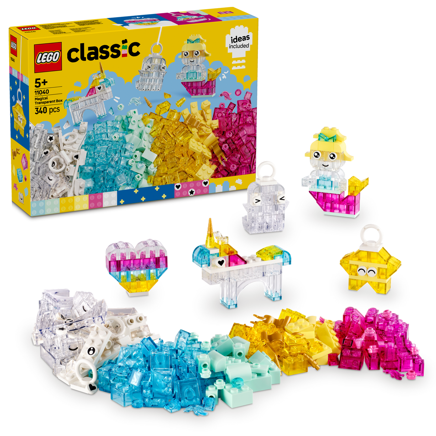 LEGO® Classic Magical Transparent Box - Bộ đồ chơi lắp ráp sáng tạo - LEGO 11040 LEGO - ảnh 1 - Lego