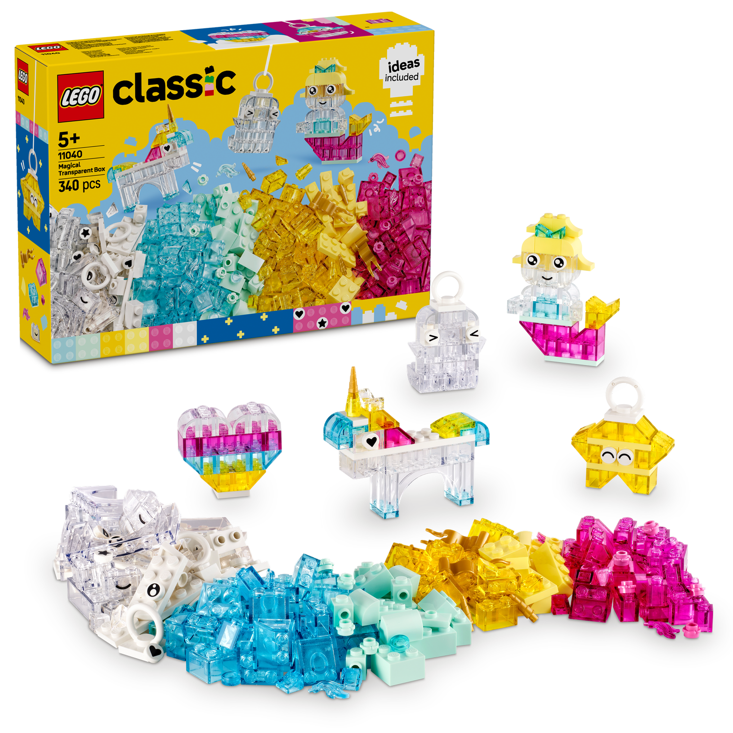 LEGO® Classic Magical Transparent Box - Bộ đồ chơi lắp ráp sáng tạo - LEGO 11040 LEGO - ảnh 1 - Lego