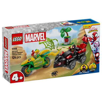 LEGO® Marvel Spidey And His Amazing Friends Spin and Electro Dinosaur Vehicle Chase - Đồ Chơi Lắp Ráp Xe Khủng Long Siêu Anh Hùng - LEGO 11198 - Hình ảnh sản phẩm