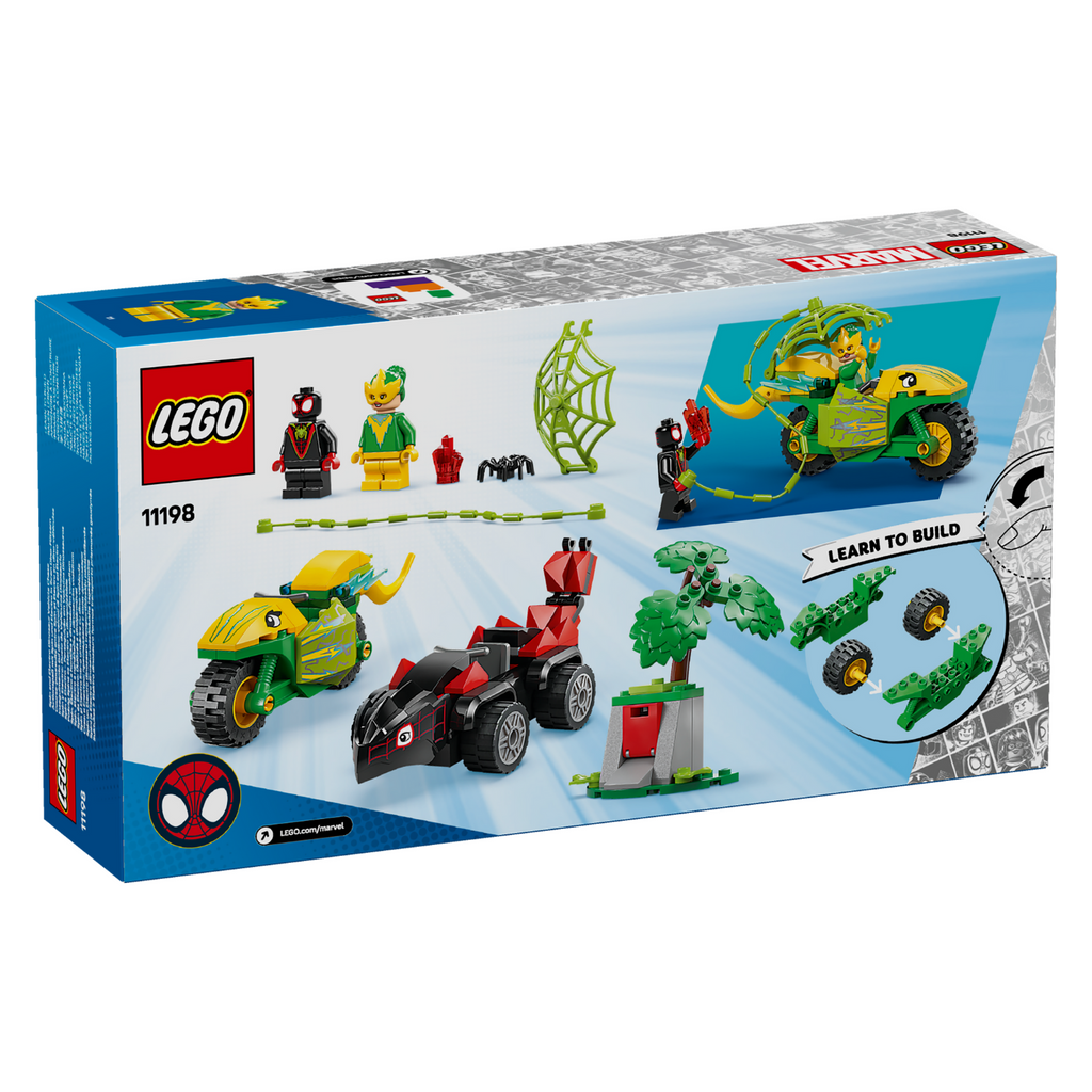LEGO® Marvel Spidey And His Amazing Friends Spin and Electro Dinosaur Vehicle Chase - Đồ Chơi Lắp Ráp Xe Khủng Long Siêu Anh 
