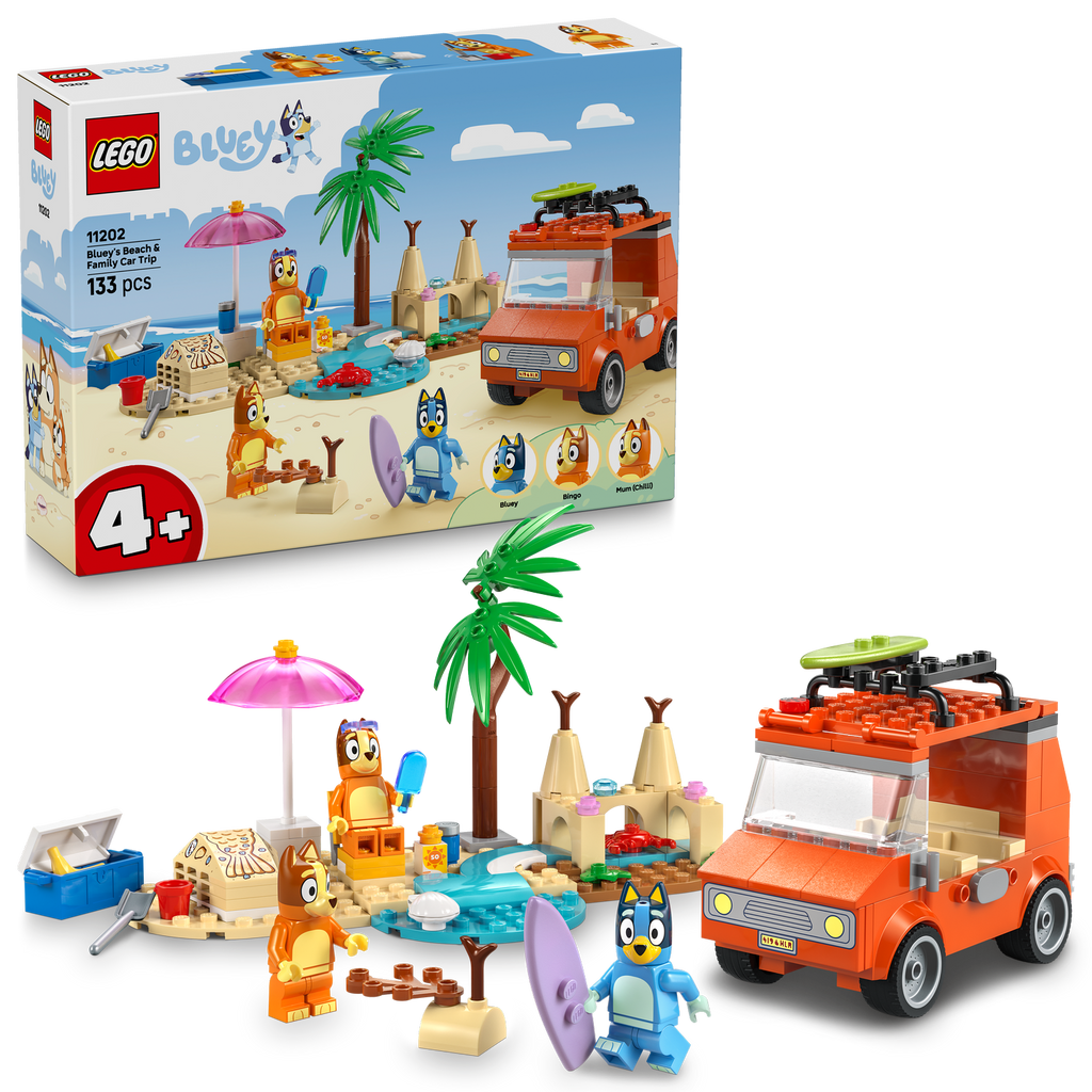 LEGO® Bluey: Bluey’s Beach & Family Car Trip - Chuyến Xe Gia Đình Ra Biển LEGO 11202