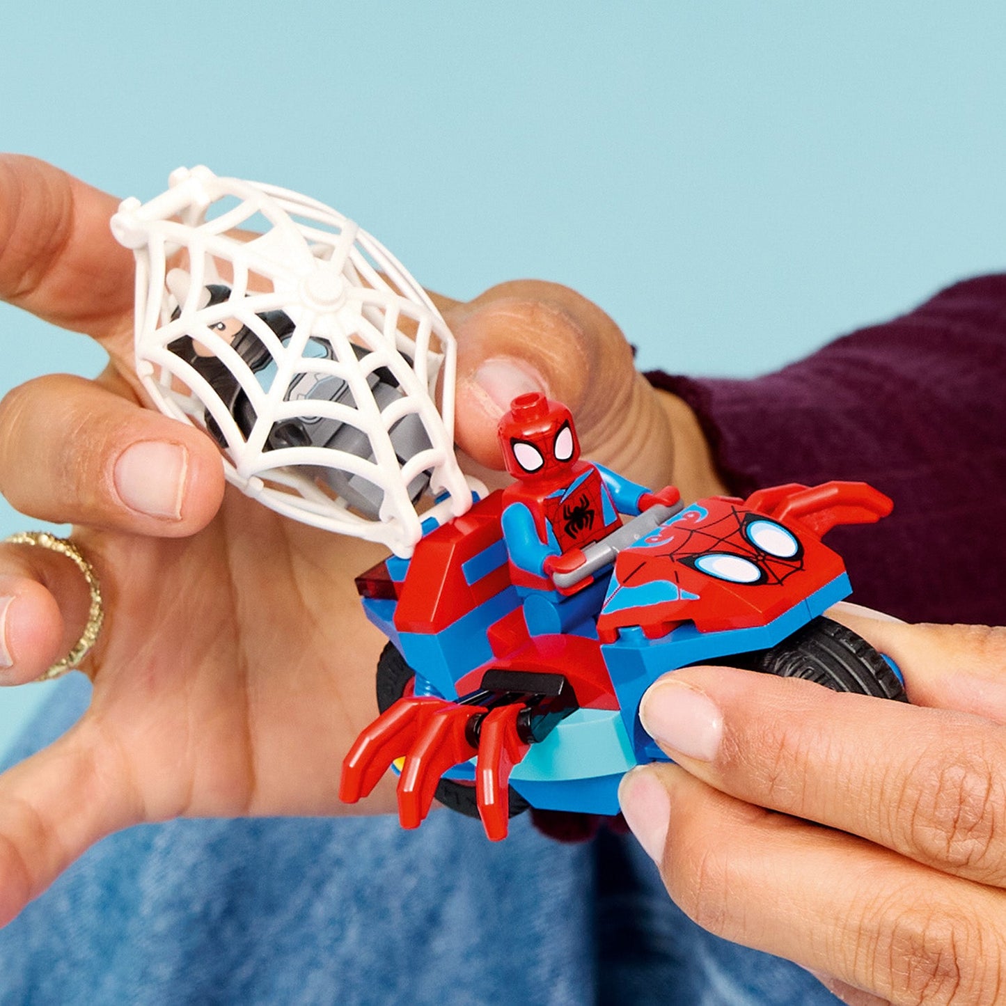 LEGO® Marvel Spidey And His Amazing Friends Spidey on his Motorcycle vs. Rhino - Đồ chơi lắp ráp Xe Mô Tô Nhện 11206 LEGO - ả