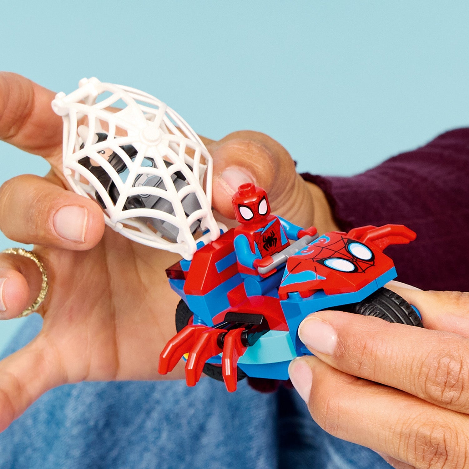 LEGO® Marvel Spidey And His Amazing Friends Spidey on his Motorcycle vs. Rhino - Đồ chơi lắp ráp Xe Mô Tô Nhện 11206 LEGO - ả